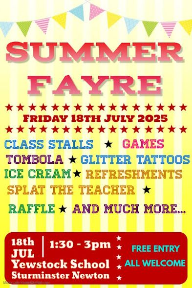 July 18 Yewstock School Fete 2025