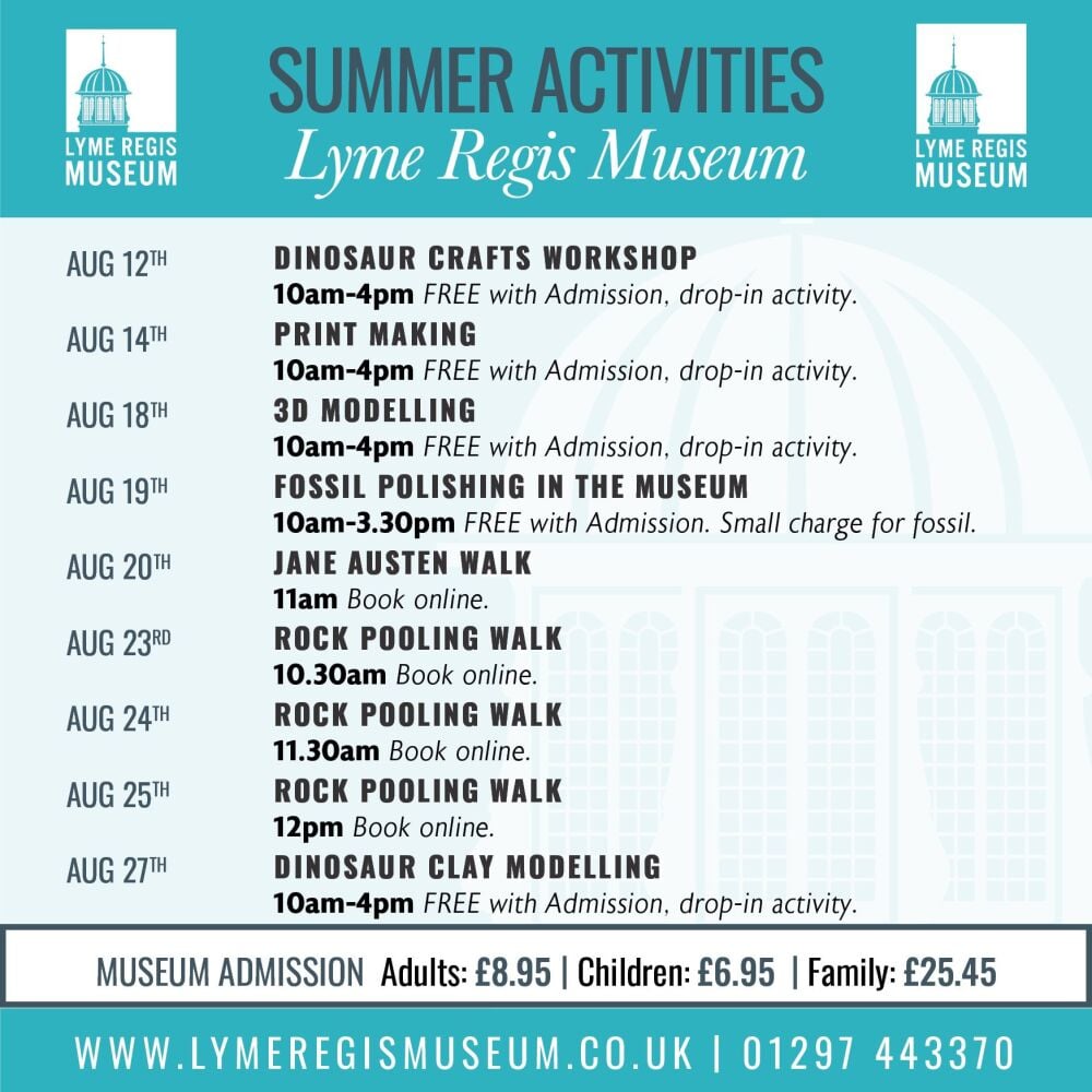 July Aug Lyme Regis Museum Summer 2025 3 July Aug Lyme Regis Museum Summer 2025 3