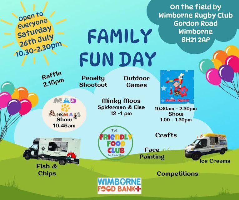 July 26 Wimborne Food Bank Rugby Club 2025
