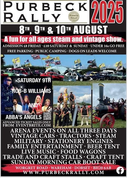 Aug 8 to 10 Purbeck Rally 2025 Aug 8 to 10 Purbeck Rally 2025