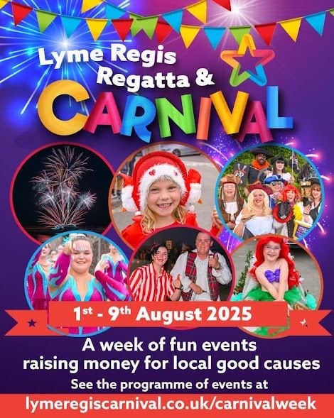 Aug 1 to 9 Lyme Regis Carnival 2025 Aug 1 to 9 Lyme Regis Carnival 2025