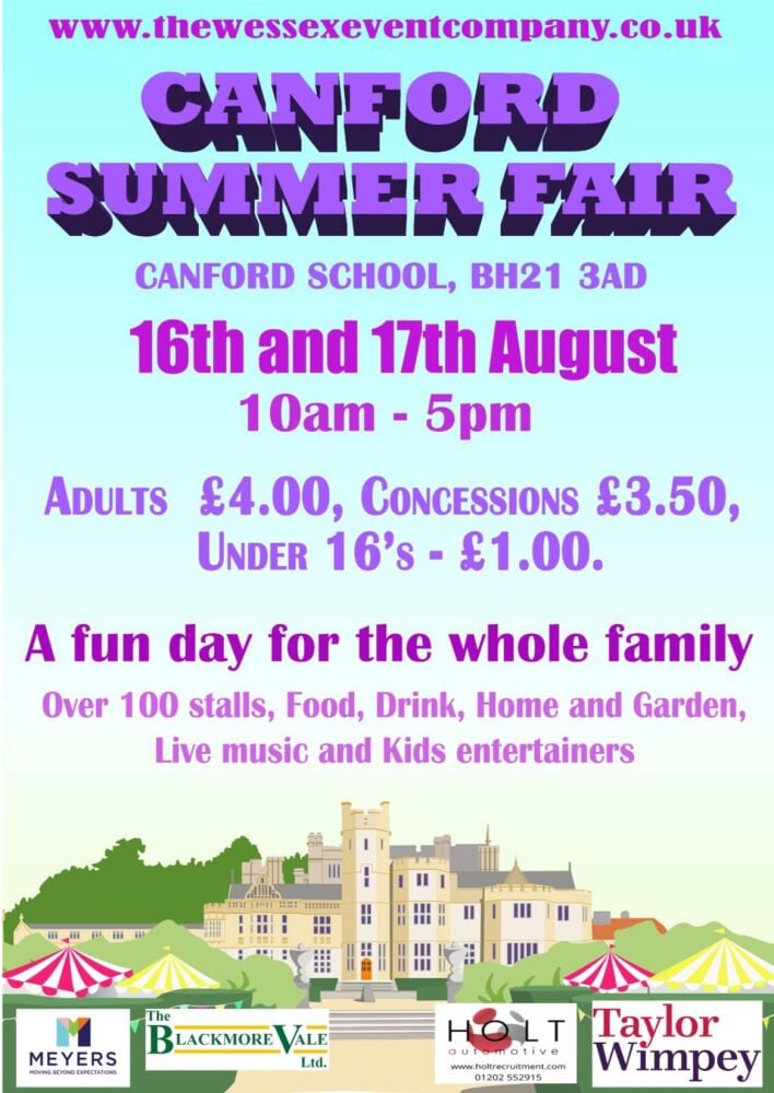Aug 16 and 17 Canford Summer Fair 2025 Aug 16 and 17 Canford Summer Fair 2025