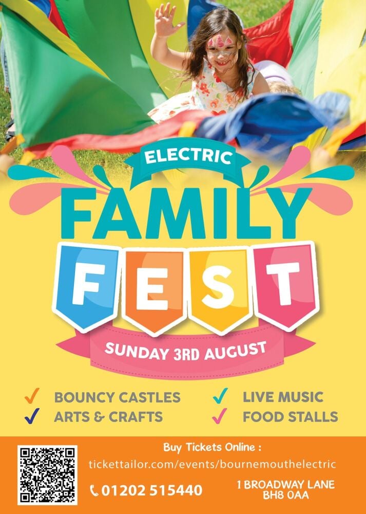 Aug 3 Bournemouth Electric Family Fest 2025 Aug 3 Bournemouth Electric Family Fest 2025
