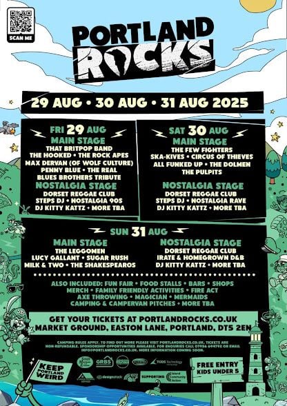 Aug 29 to 31 Portland Rocks 2025 Aug 29 to 31 Portland Rocks 2025