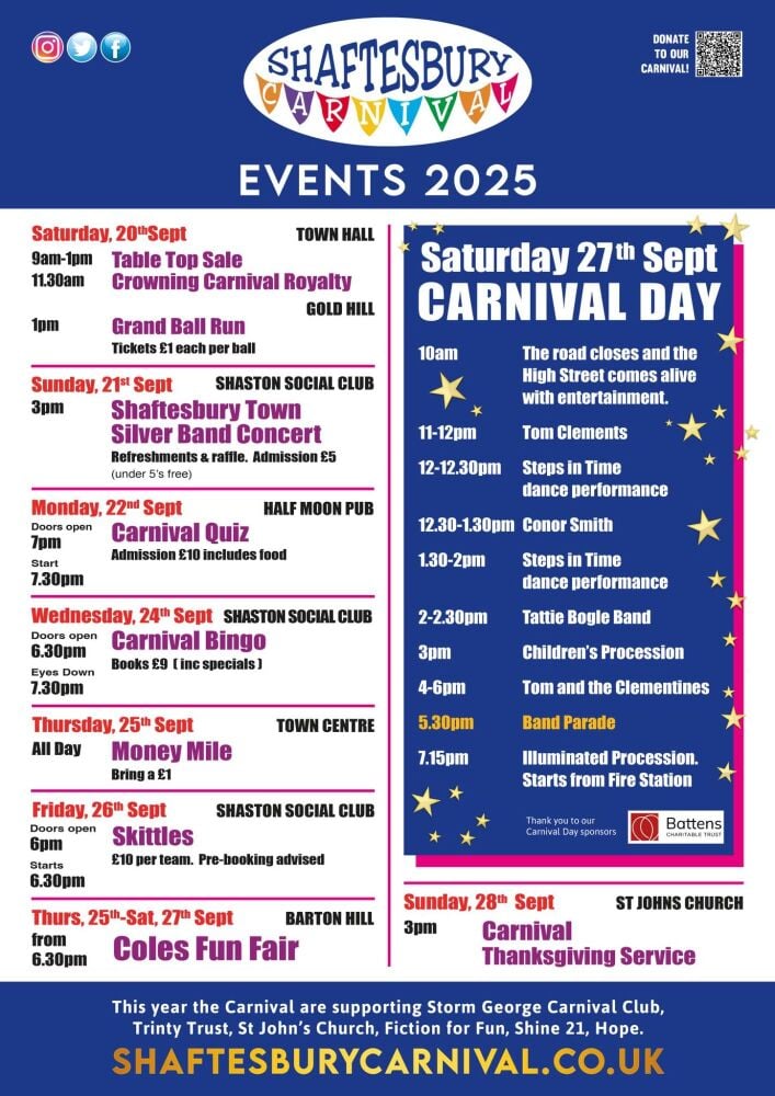 Sept 20 to 28 Shaftesbury Carnival 2025