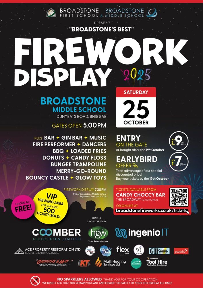 Oct 25 Broadstone Fireworks 2025