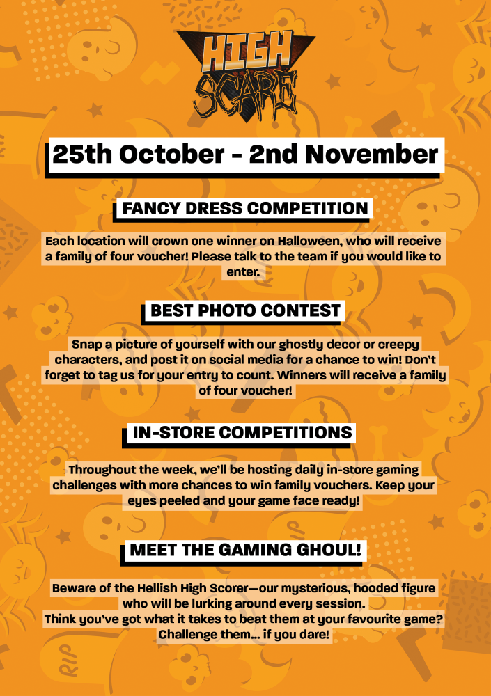 Oct half term High Score Poole poster 2025 Oct half term High Score Poole poster 2025