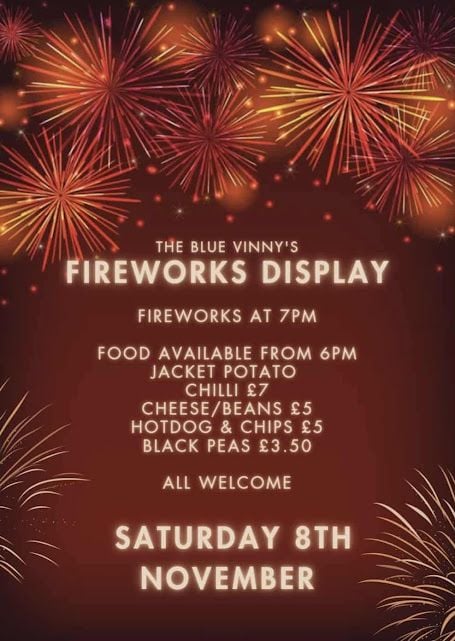 Nov 8 The Blue Vinny Fireworks 2025 Nov 8 The Blue Vinny Fireworks 2025