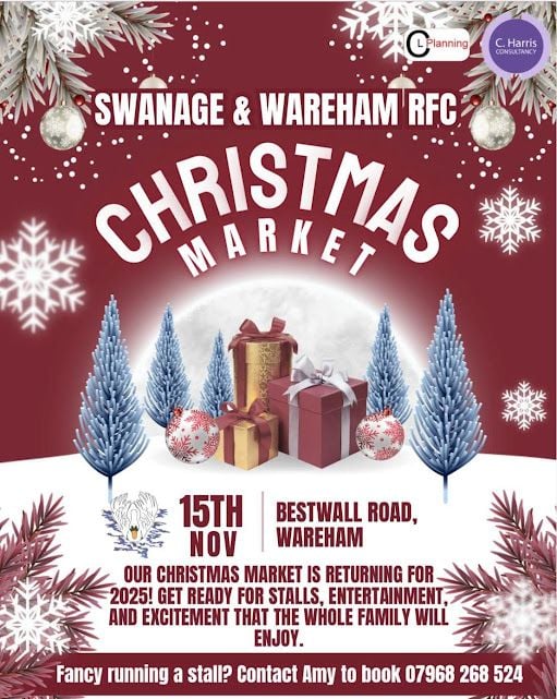 Nov 15 Swanage and Wareham RFC Market 2025 Nov 15 Swanage and Wareham RFC Market 2025