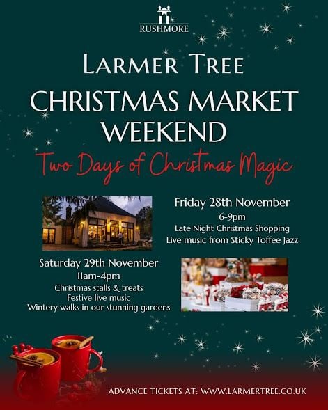 Nov 28 and 29 Larmer Tree Christmas Market 2025 Nov 28 and 29 Larmer Tree Christmas Market 2025