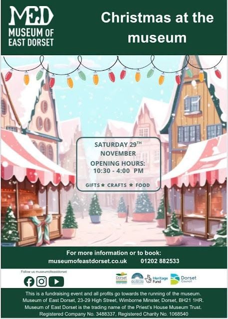 Nov 29 Museum of East Dorset Christmas Fair 2025 Nov 29 Museum of East Dorset Christmas Fair 2025