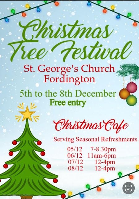Dec 5 to 8 Fordington Christmas Tree Festival 2025