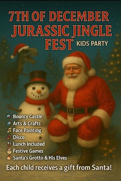 Dec 7 Islanders Youth and community Jurassic Jingle Fest 2025