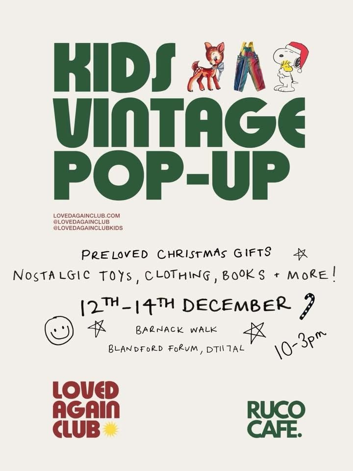 Dec 12 to 14 Blandford Vintage Pop Up 2025