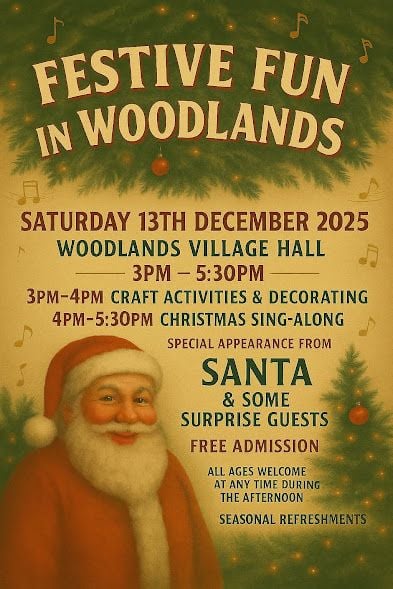 Dec 13 Woodlands Village Hall 2025