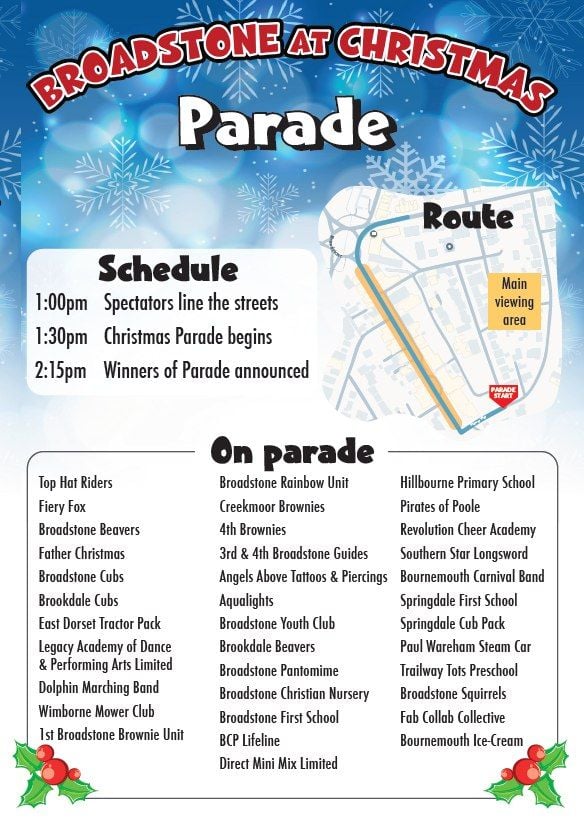 Dec 6 Broadstone Christmas Parade Poster 2025