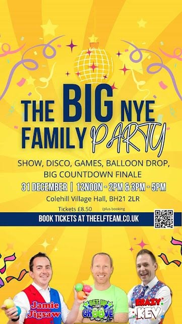 Dec 31 The Elf Team Colehill Party 2025 Dec 31 The Elf Team Colehill Party 2025