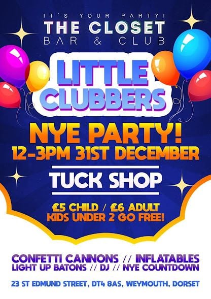 Dec 31 NYE Little Clubbers Closet 2025 Dec 31 NYE Little Clubbers Closet 2025