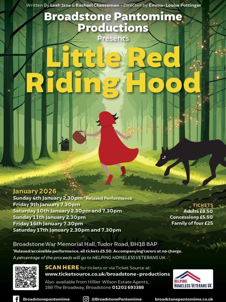 Jan 4 to 17 Little Red Riding Hood Broadstone 2026 Jan 4 to 17 Little Red Riding Hood Broadstone 2026