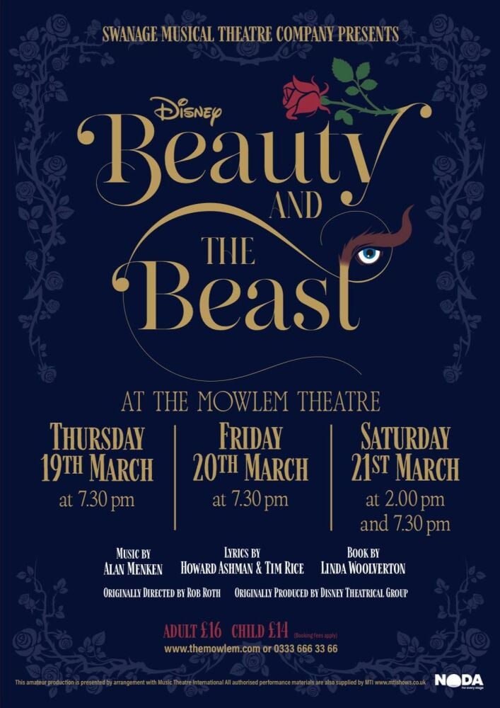 Mar 19 to 21 Beauty and the Beast Swanage Mowlem 2026 Mar 19 to 21 Beauty and the Beast Swanage Mowlem 2026