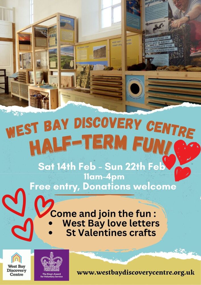 Feb 14 to 22 West Bay Discovery Centre Dorset 2026 Feb 14 to 22 West Bay Discovery Centre Dorset 2026
