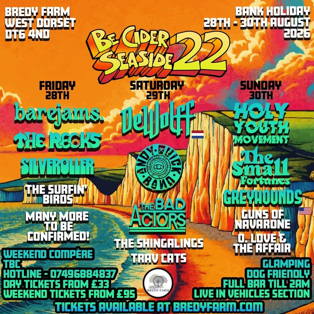 Aug 28 to 30 Becider Seaside Festival Dorset 2026