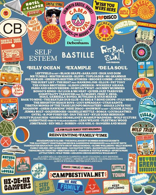 July 30 to Aug 2 Camp Bestival Dorset 2026