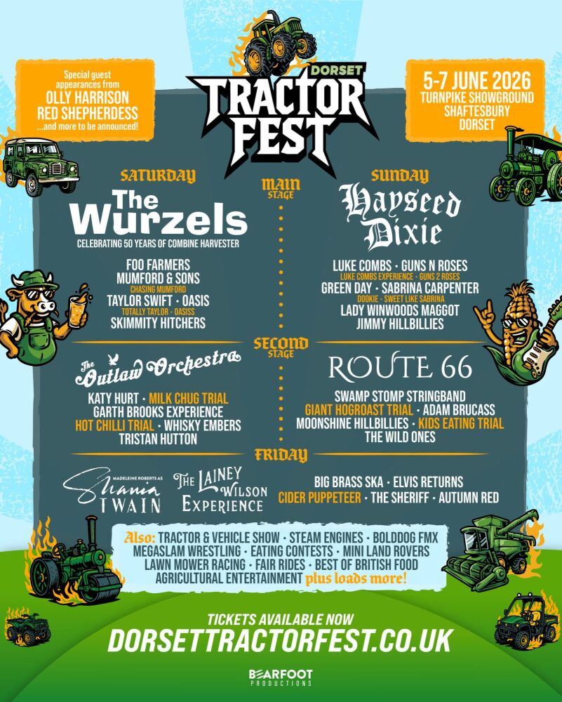 June 5 to 7 Dorset Tractor Fest 2026
