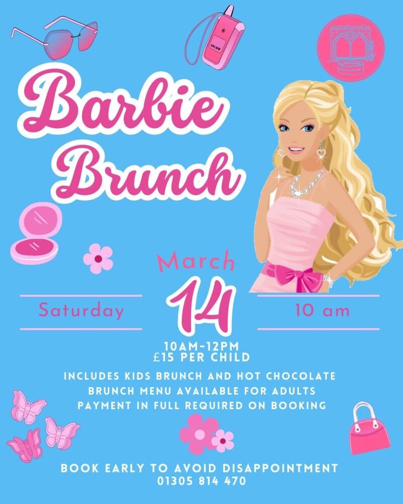 Mar 14 Upwey Wishing Well Barbie Brunch 2026 Mar 14 Upwey Wishing Well Barbie Brunch 2026