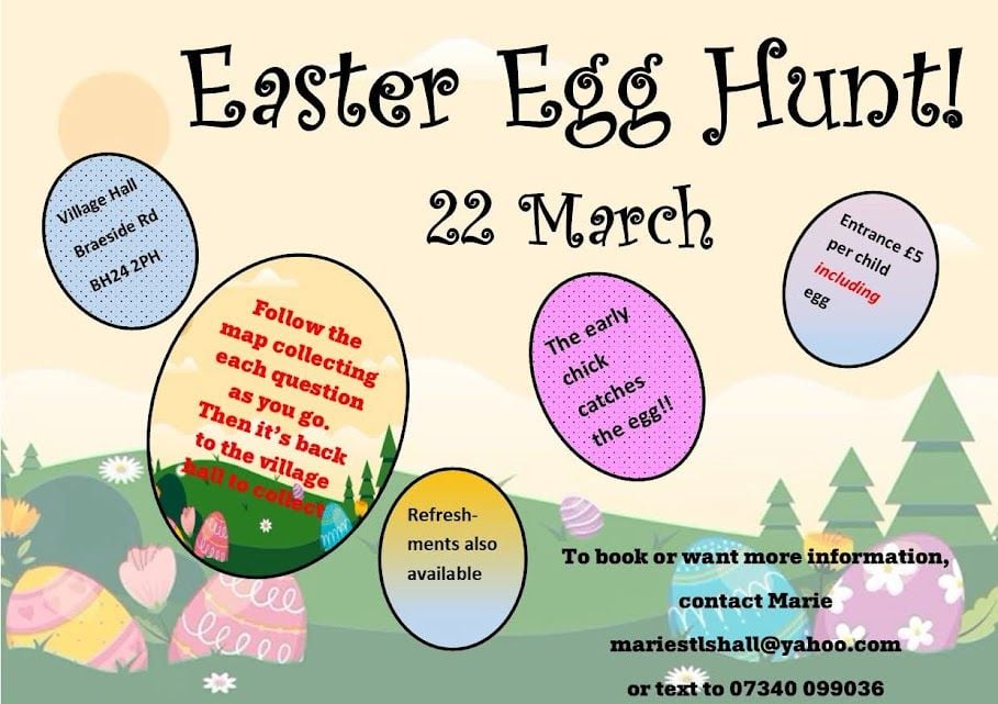 Mar 22 St Leonards Village Hall Easter Hunt 2026 Mar 22 St Leonards Village Hall Easter Hunt 2026
