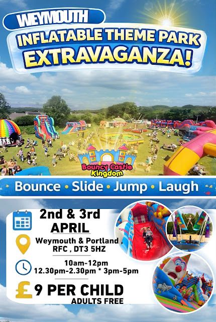 Apr 2 and 3 Weymouth Bouncy Castle Kingdom 2026