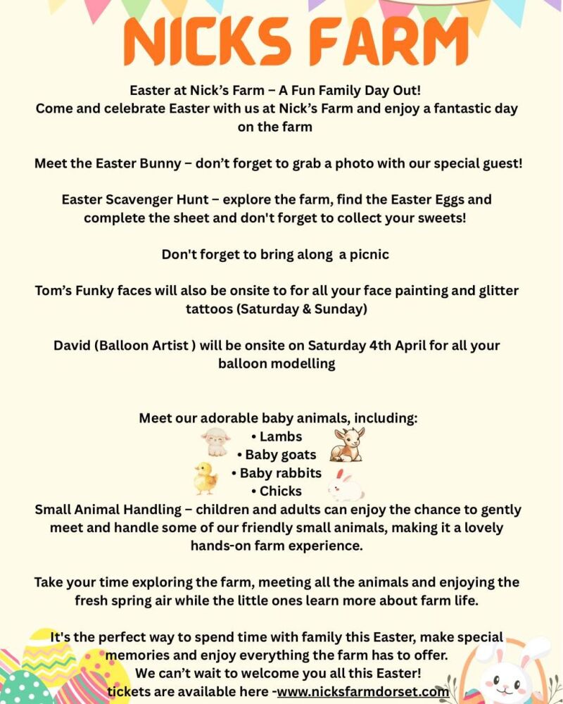 Mar Apr Easter Nicks Farm 2026