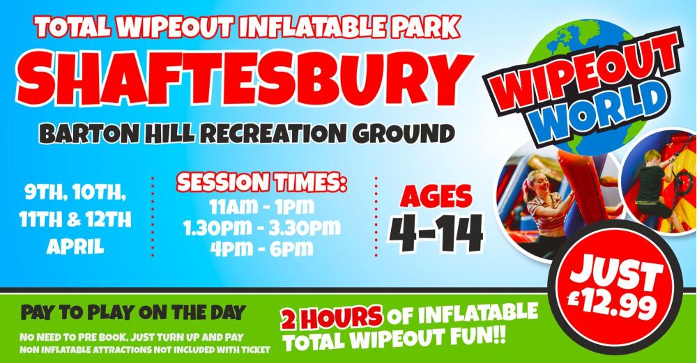 Apr 9 to 12 Wipeout World Shaftesbury 2026 Apr 9 to 12 Wipeout World Shaftesbury 2026