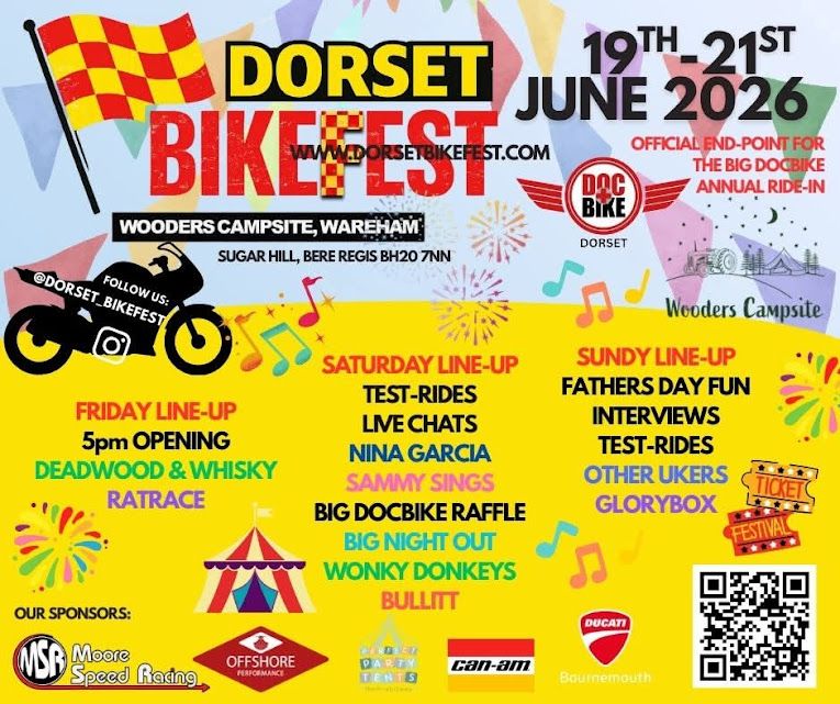 June 19 to 21 Dorset Bikefest 2026 June 19 to 21 Dorset Bikefest 2026
