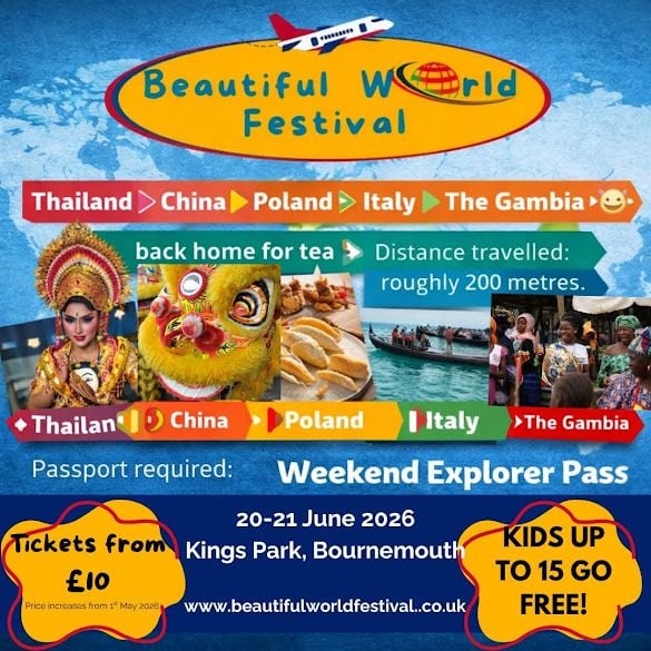 June 20 and 21 Beautiful World Festival Bournemouth 2026 June 20 and 21 Beautiful World Festival Bournemouth 2026