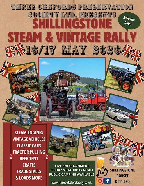 May 16 and 17 Shillingstone Steam Fair Dorset 2026