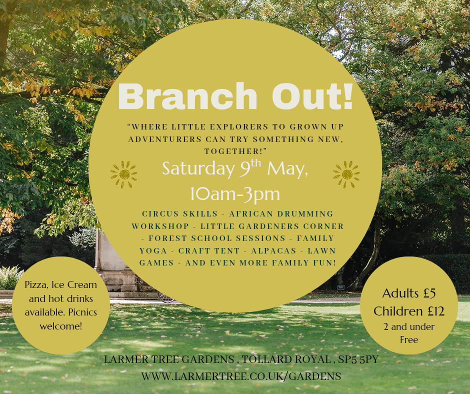 May 9 Larmer Tree Branch Out 2026 New