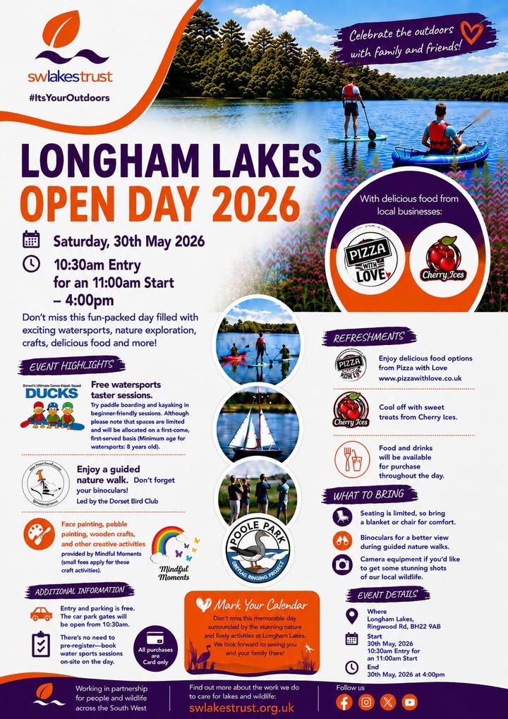 May 30 Longham Lakes Open Day 2026