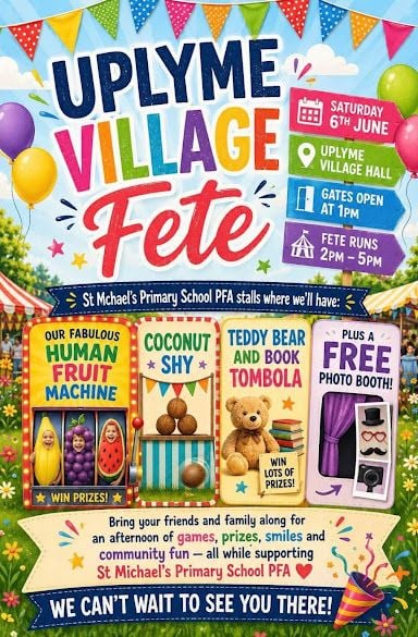 June 6 Uplyme Village Fete 2026 June 6 Uplyme Village Fete 2026
