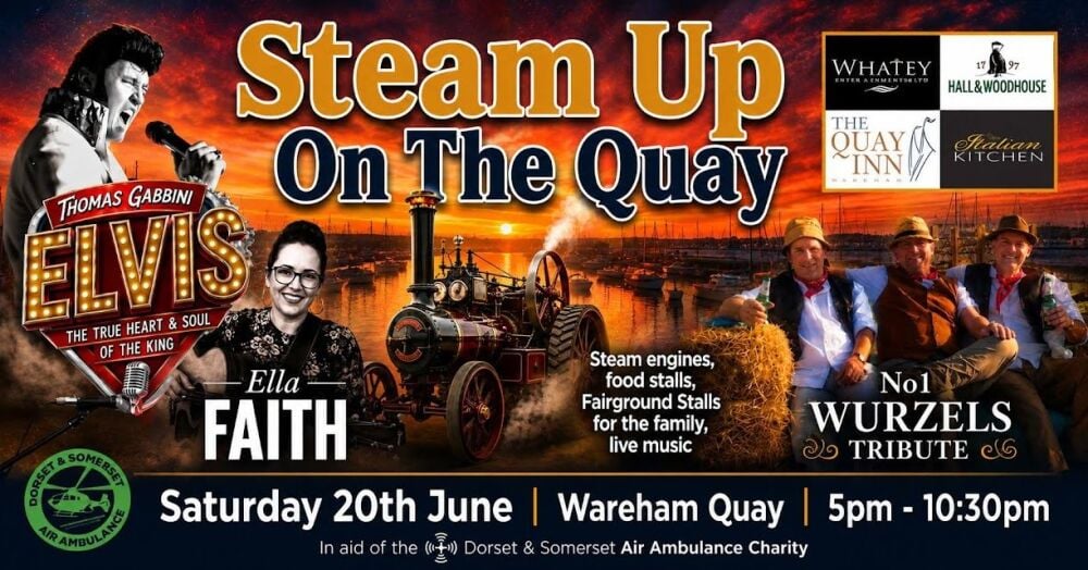 June 20 Steam Up on the Quay Wareham 2026 June 20 Steam Up on the Quay Wareham 2026