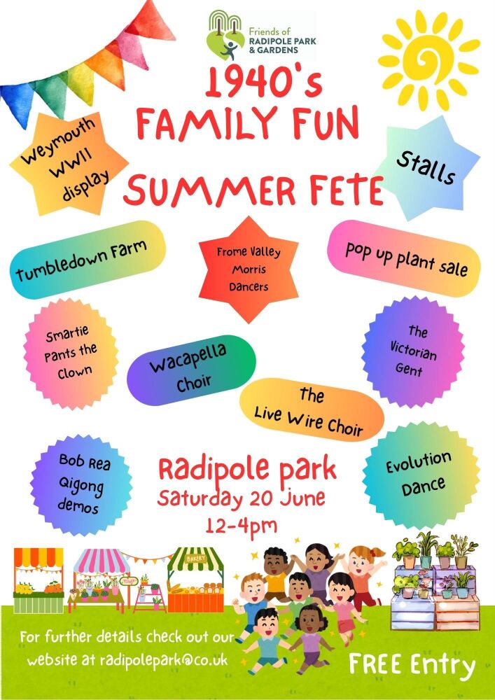 June 20 Radipole Gardens Summer Fete Weymouth 2026 June 20 Radipole Gardens Summer Fete Weymouth 2026
