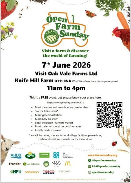 June 7 Open farm Sunday Oak Vale Farm 2026