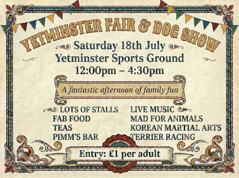 july 18 Yetminster Fair 2026