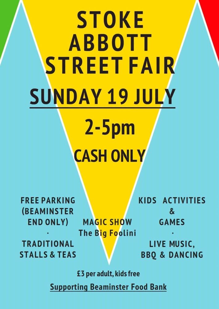 July 19 Stoke Abbot Street Fair 2026 July 19 Stoke Abbot Street Fair 2026