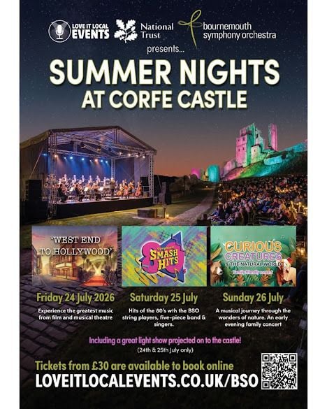 July 24 to 26 Corfe Castle Summer Nights 2026 July 24 to 26 Corfe Castle Summer Nights 2026