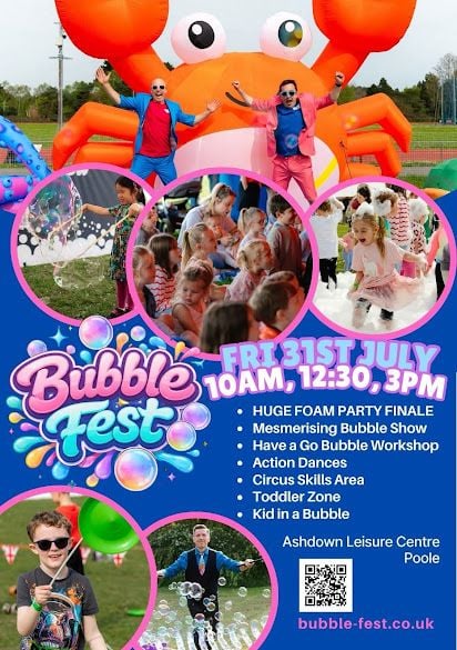 July 31 Bubble Fest Poole 2026 July 31 Bubble Fest Poole 2026