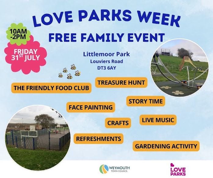 July 31 Love Parks Week Weymouth 2026 July 31 Love Parks Week Weymouth 2026