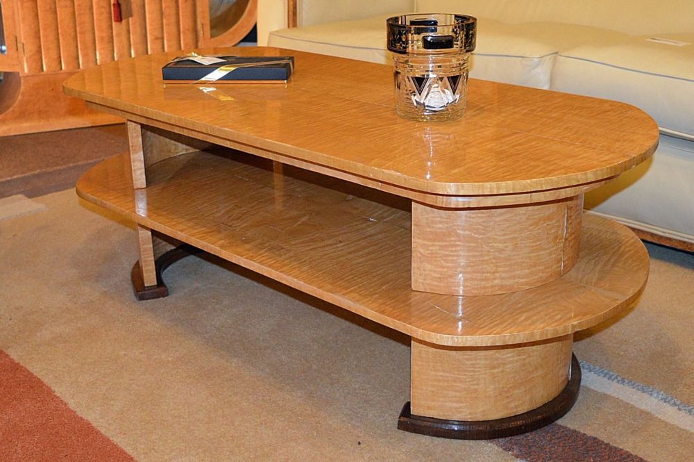 Art Decol sycamore & oak two tier coffee table