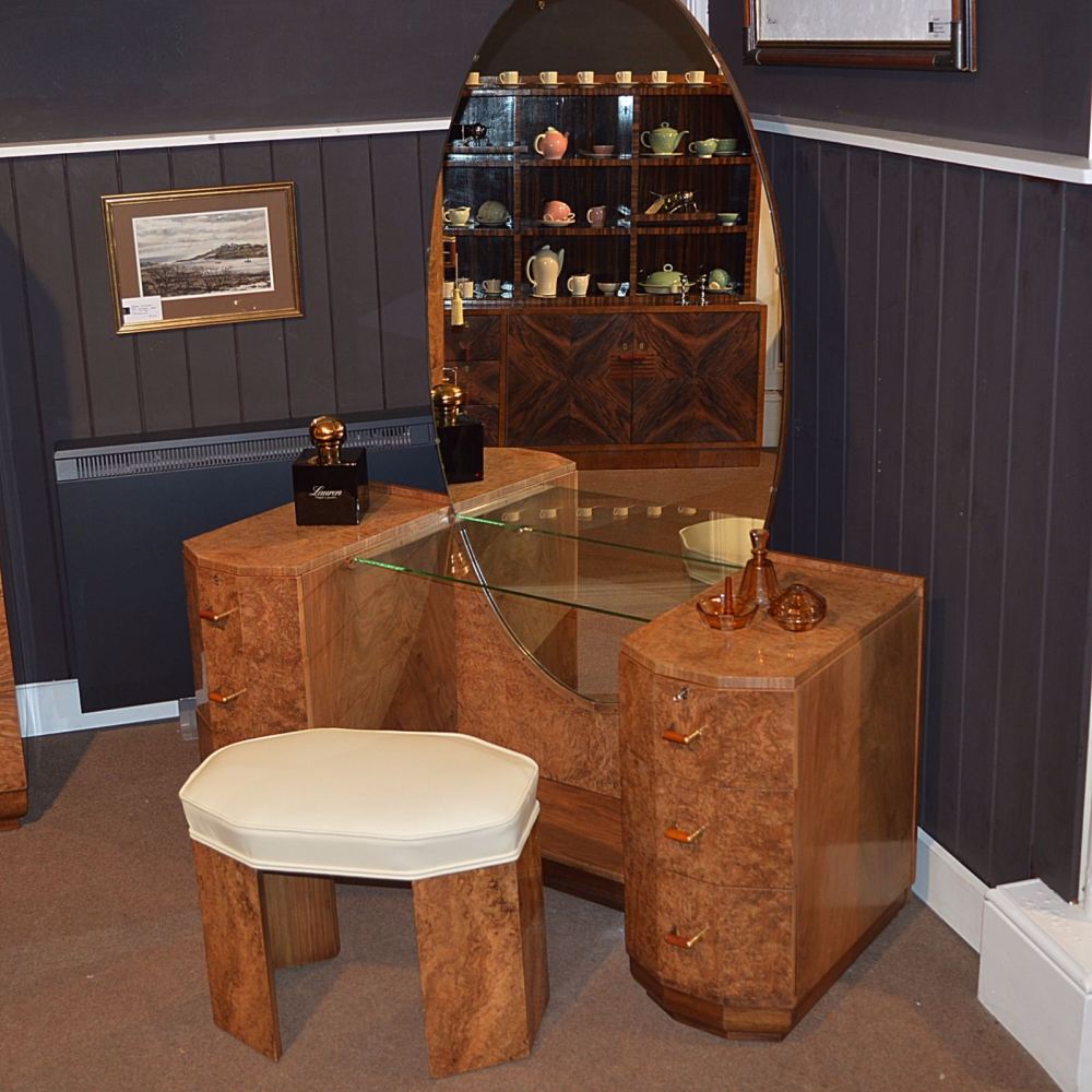Bath Cabinet Makers Burr Walnut Dressing Table
