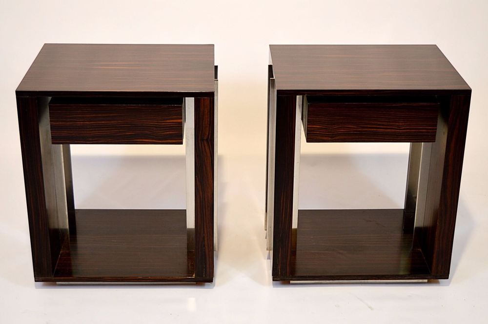 Good pair of Art Deco style bedside cabinets by Fermin Verdeguer